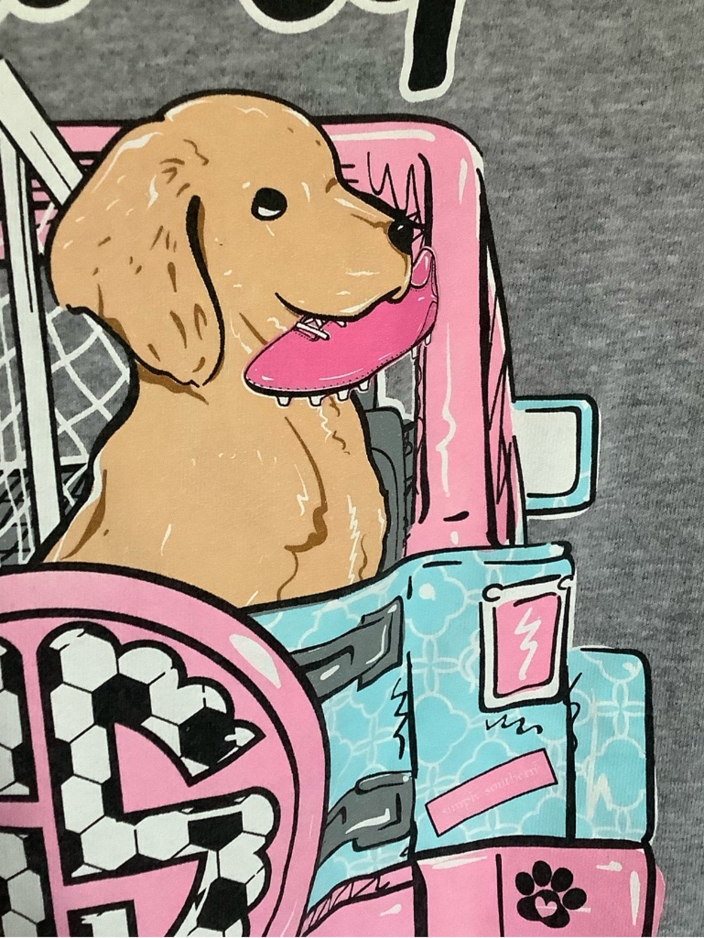 Simply Southern Gray Short Sleeve Tee with Soccer Graphic - Picture 4 of 8